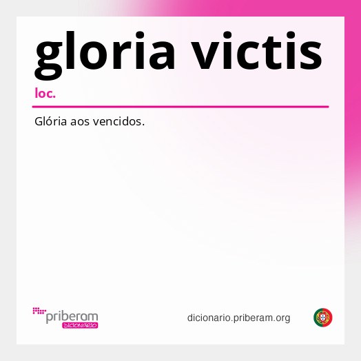 Significado de gloria victis